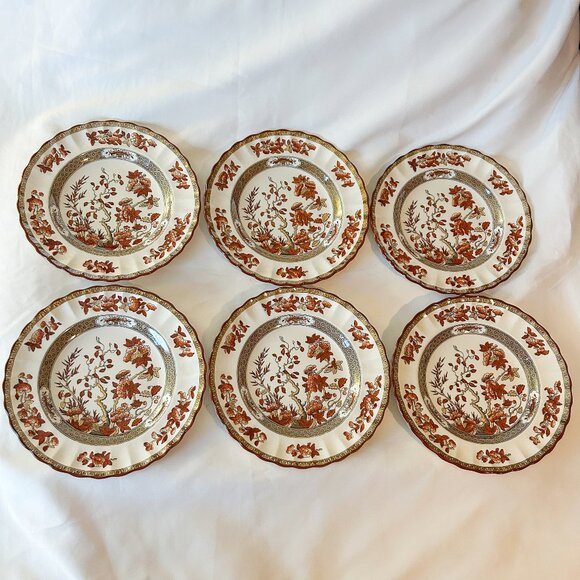 Copeland India Tree Vintage 7 3/4" Bread/Salad Plates, Set of 6 - Picture 1 of 12